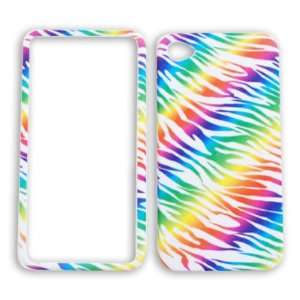  Apple iPhone 4   4S (AT&T/Verizon/Sprint) Rainbow Zebra Print 