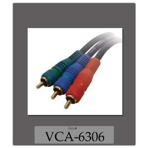  QUEST VCA 6306 6 FOOT COMPONENT VIDEO CABLE RCA MALE/ M 