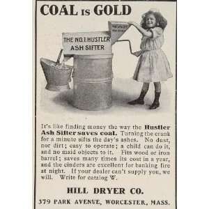  1906 Ad Hustler Coal Ash Sifter Hill Dryer Worcester 