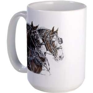  Clydesdale Horse Pets Large Mug by  Everything 
