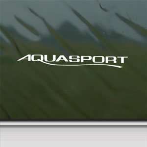  Aquasport White Sticker Boat Car Laptop Vinyl Window White 