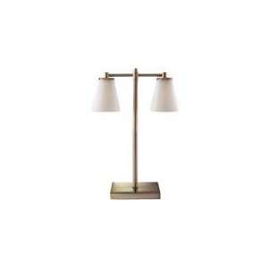 Christopher Lowell Town Twin Head Desk Lamp, 20 3/4, Brushed Steel 