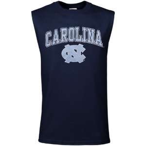   Carolina Tar Heels (UNC) Navy Blue Big Arch N Logo Sleeveless T Shirt
