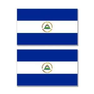  Nicaragua Country Flag   Sheet of 2   Window Bumper 