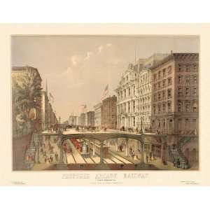   Print of the Proposed Arcade Railway by Mayer & Sons