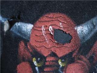 Vtg Original Satan on Toilet Black Velvet Painting Mexico Devil on Can 
