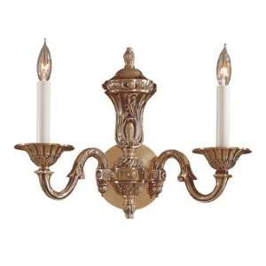 Vintage Candle Wall Sconce in Antique Classic Brass