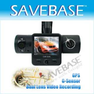   Dual Lens Car Dash Accident DVR Video Recorder Black Box GPS Logger