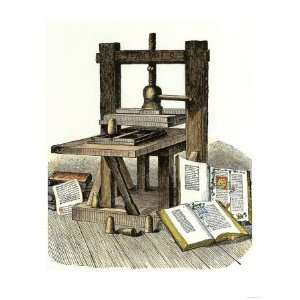 Gutenbergs Printing Press, Mainz, Germany, 1450s Premium Poster Print 