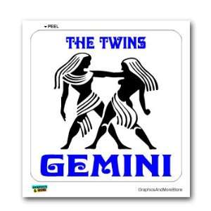  Gemini The Twins Zodiac Horoscope Sign   Window Bumper 
