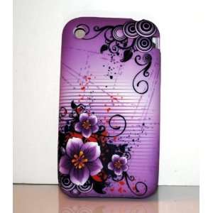 Purple Rose Flower Design Soft Crystal Skin Silicone Skin Tpu Gel 
