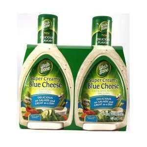Wishbone Super Creamy Blue Cheese Salad Dressing 2 24oz Bottles 