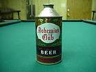 Bohemian Club Beer Cone Top Beer Can