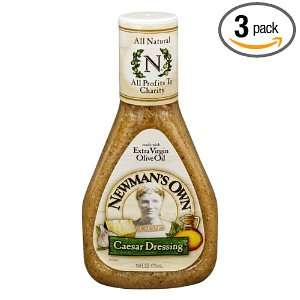 Newmans Own Salad Dressing Caesar, 16 Ounce (Pack of 3)  