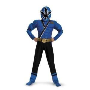  Muscle Chest Power Rangers Samurai Kids Blue Ranger 