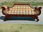 Antique American Empire Flame Mahogany Classical Sofa  