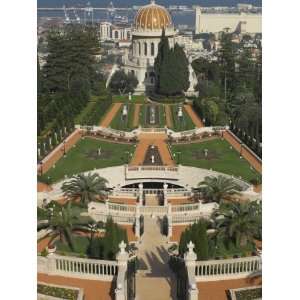  Bahai Shrine and Gardens, Haifa, Israel, Middle East 