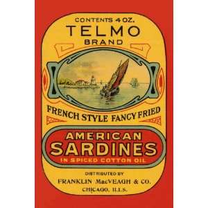  Telmo Brand American Sardines 24X36 Giclee Paper
