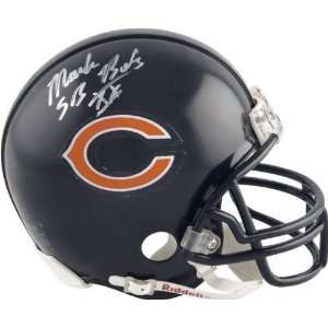  Mark Bortz Chicago Bears Autographed Mini Helmet with SB 