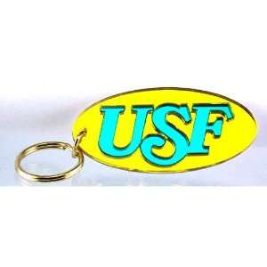  South Florida Bulls Gold W/Green USF Logo Oval Mirror 