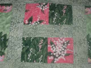 Handmade Placemats set 6 Lily of Valley Spring Floral  