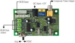 RGBS CGA/EGA to TV and Video Composite converter  