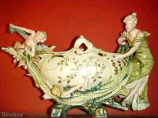 Amphora Art Nouveau Porcelain Figural Centerpiece 18  