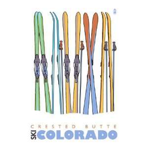  Crested Butte, Colorado, Skis in the Snow Giclee Poster 