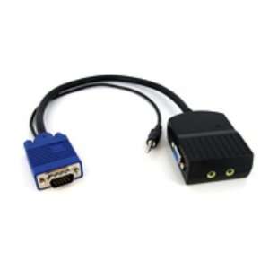    2 Port VGA Video Splitter with Audio   USB Powered Electronics