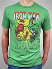   MAN Vintage Marvel Comics JUNK FOOD T Shirt Size SMALL Doctor Doom