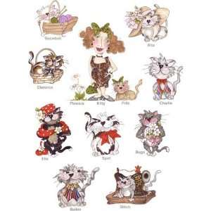  Fancy Cats by Loralie Designs Embroidery Designs on CD 
