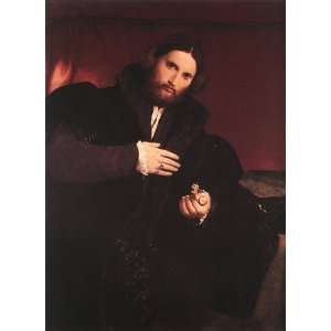 FRAMED oil paintings   Lorenzo Lotto   24 x 34 inches   Man with a 