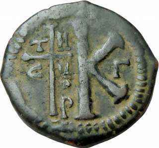  ancient byzantine coin justinian i half follis 527 565 ad antioch 