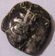SILVER ANCIENT COIN GREEK OBOL GAZA ARCHAEOLOGY  