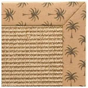  Khaki Sisal Rug with Tropical Tan Tapestry Binding   4x6 