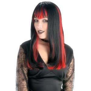  Widow Black Wig w/Red