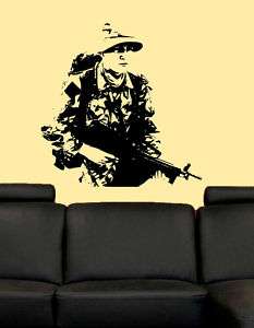 US Military Army Man Soldier Boy Room Decor Vinyl Decal  
