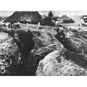  Troops Take Up Position in Freshly Dug Trenches on the Eastern Front 