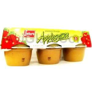 Liebers Unsweetened Applesauce 6   4 oz Pack  Grocery 