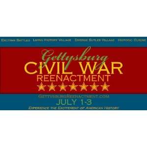  3x6 Vinyl Banner   Gettysburg Civil War Reenactment 