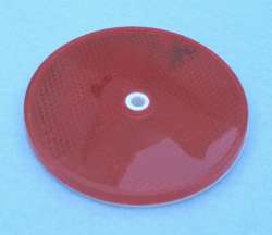 ROUND RED REFLECTOR MARKER BICYCLE BUTTON  