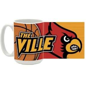 University of Louisville 15 oz Ceramic Coffee Mug   Ville Basketball 