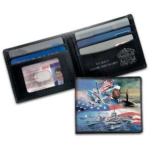  United States Navy Leather Wallet by The Bradford Exchange 