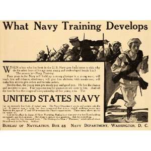  1911 Vintage Ad United States Navy Recruitment Sailors 