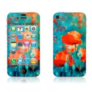  Poppies   iPhone 4/4S Protective Skin Decal Sticker Cell 