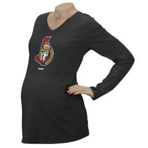 Ottawa Senators Womens Logo Premier Too Maternity Long Sleeve T Shirt 