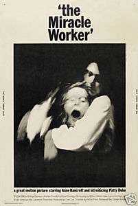 The miracle worker Anne Bancroft vintage movie poster  