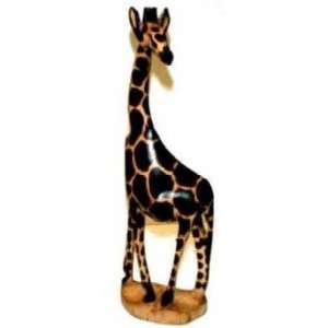  African Carving   Giraffe 12 Inches 