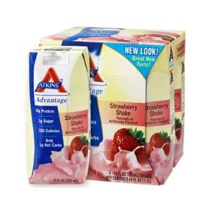  Strawberry Atkins Ready to Drink RTD Shakes, 11 oz. (4 