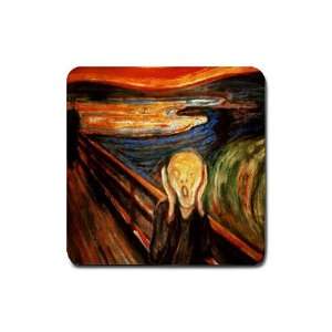  The Scream Munch Rubber Square Coaster (4 pack) Kitchen 